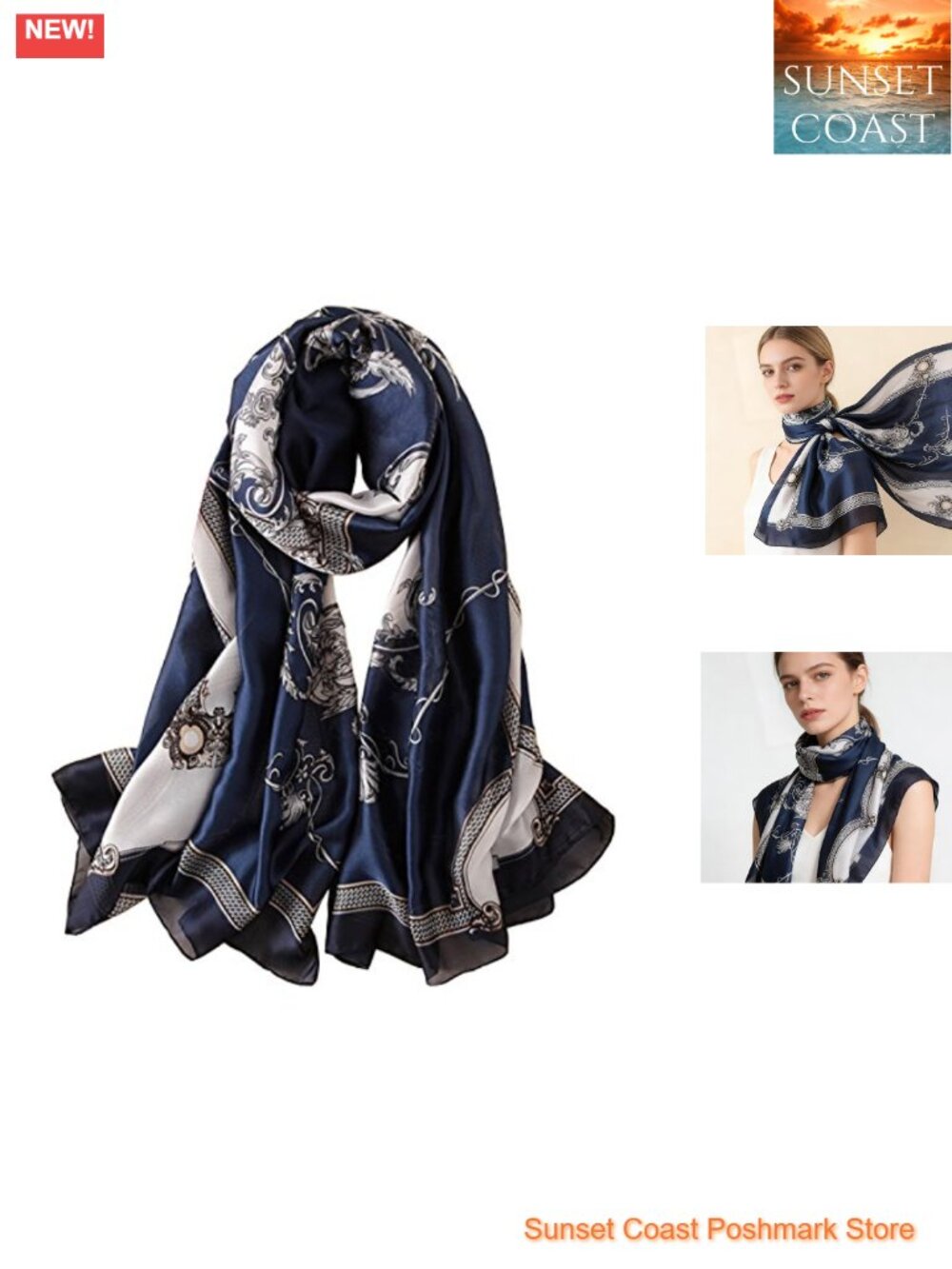 Mulberry Silk Scarf Long Lightweight Shawl Wrap Fashion Accessory
